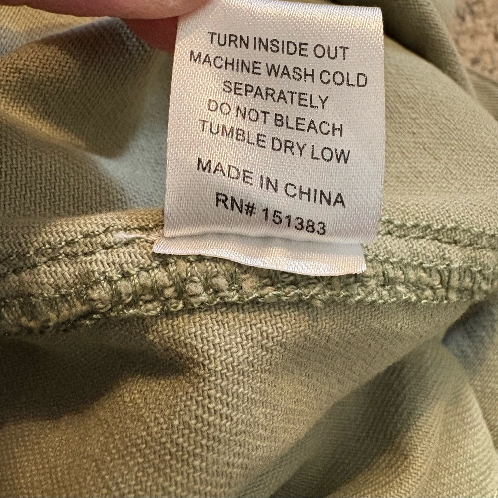 Azure High-Rise Olive Wide-Leg Utility Pants with Tie Waist Size Large NWT - Picture 6 of 11